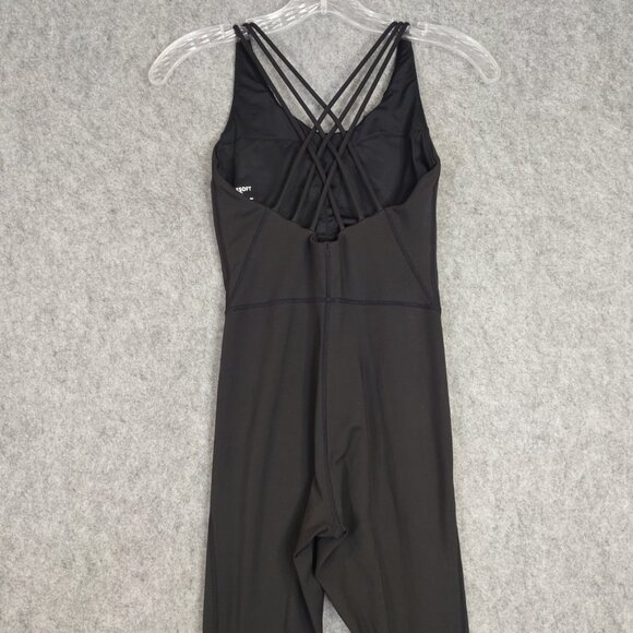 Love Soft Jumpsuit Womens Sz XS Black Yoga Athletic Move Stretch Poly Spandex - Picture 6 of 10